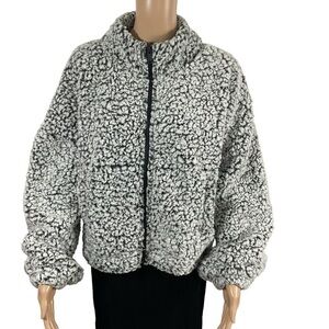 Express One Eleven Sherpa full zip Jacket with Pockets size Medium